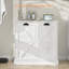 Armoire de trieur de linge de porte de grange inclinable 31,5 "avec sacs amovibles, trieur de linge dissimulé Farmhouse