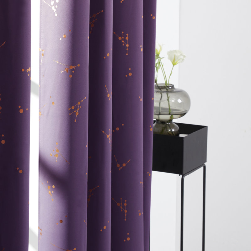 Makvala Room Darkening Curtain Pair, Purple Grape, 42" W x 54" L