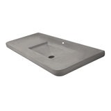 Newterra Concrete Handmade Rectangular Console Bathroom Sink