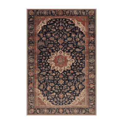 Machine Washable Persian Brown Area Rug