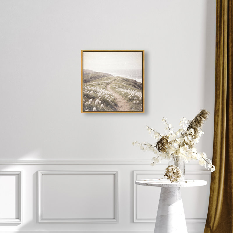 Blooming Path Print by Oliver Gal, 21" H x 21" W, Gold Floater Frame
