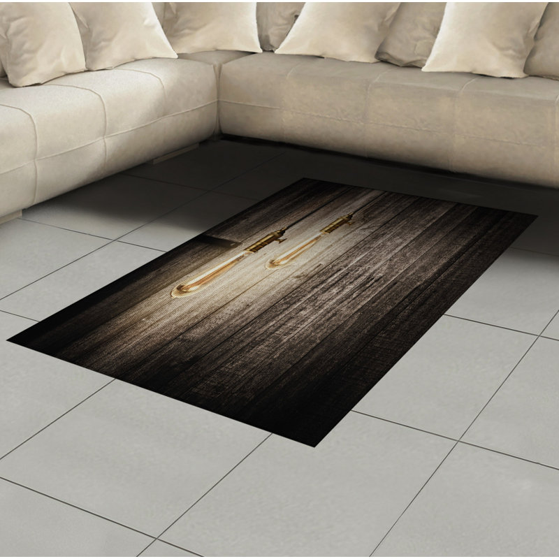 Industrial High Density Long Fiber Poly Threads Decorative Area Rug Carpet, Rectangle 4' x 5'8"