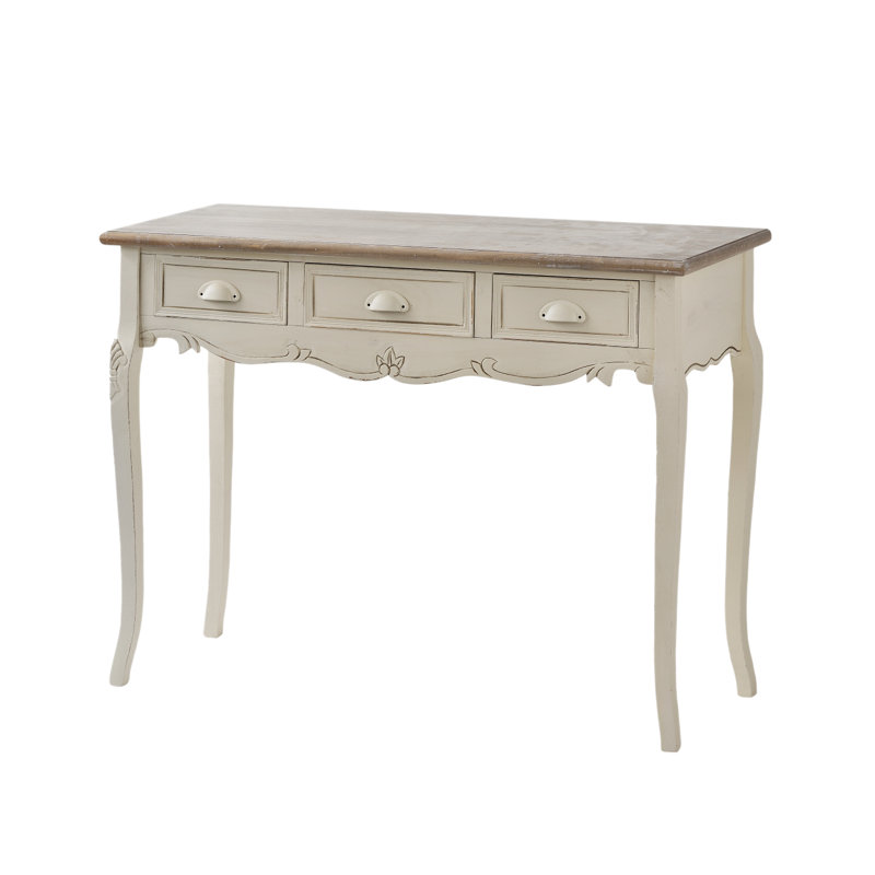 Circee 110cm Console Table, Cream, Light Brown