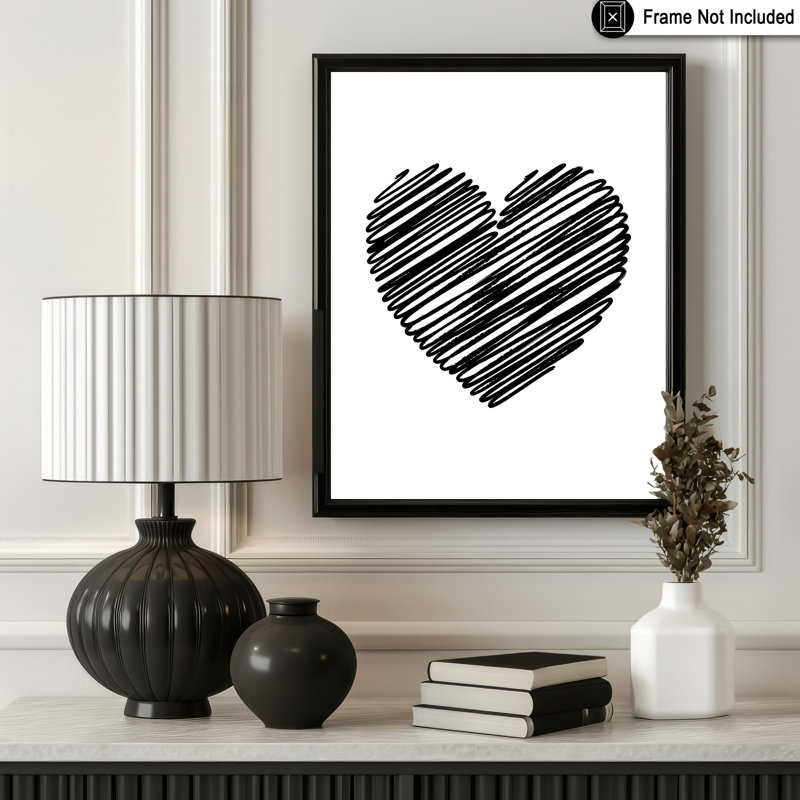 Silhouette de cœur, Unframed, Poster, 24"H x 32"W