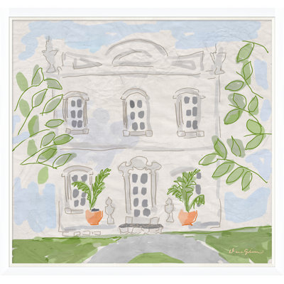 «Petite Malmaison» par Dana Gibson - Peinture encadrée sur papier