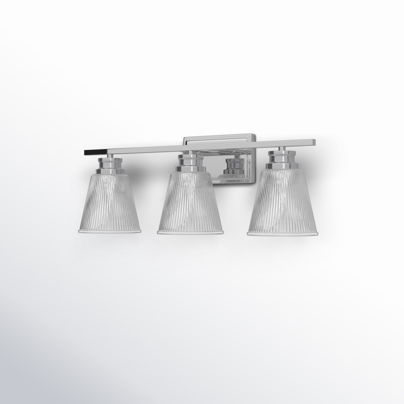 Parvati 3 Light Dimmable Vanity Light, Chrome