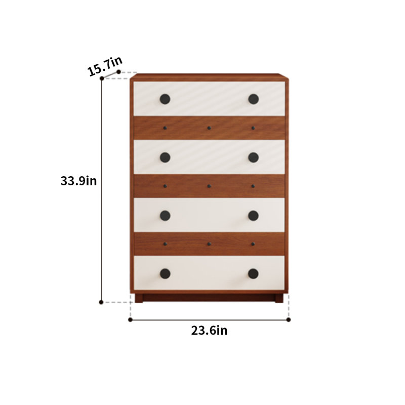 Modern Solid Wood 4-Drawer Stylish Accent Chest