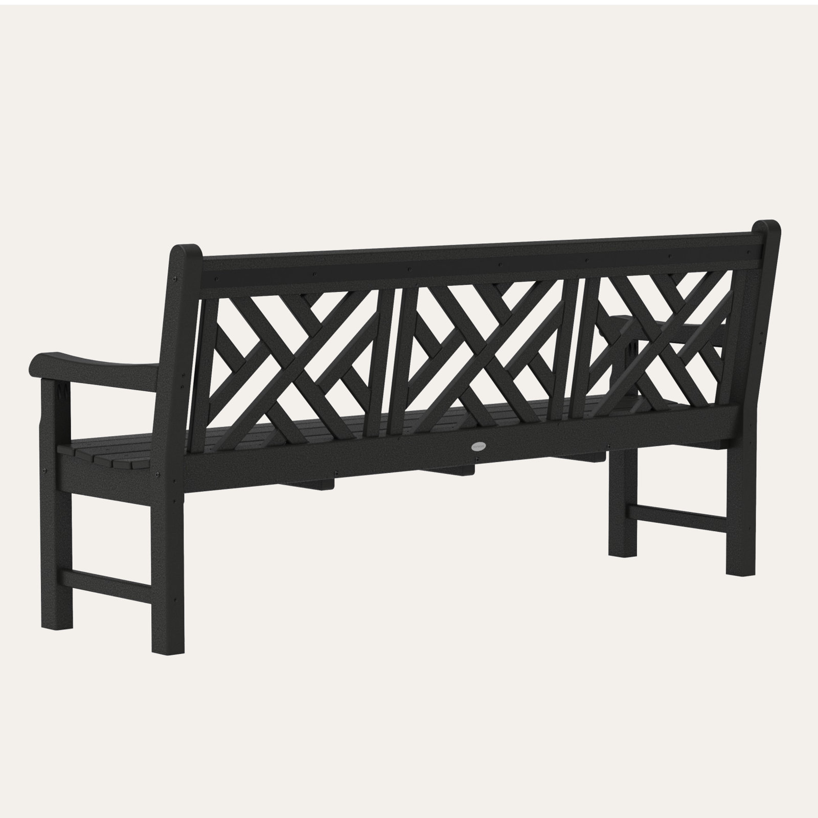 POLYWOOD® Rockford 72" Garden Bench, Black