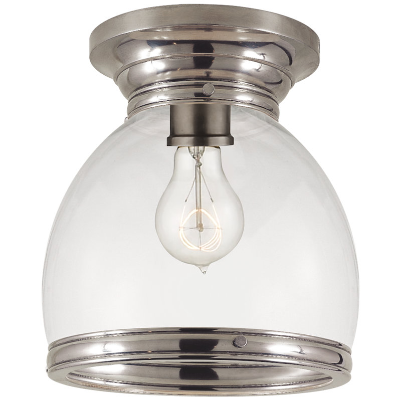 Edwardian 1 - Light Flush Mount, Bronze, Clear