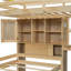 Lit mezzanine avec bureau intégré et escalier-1142914709