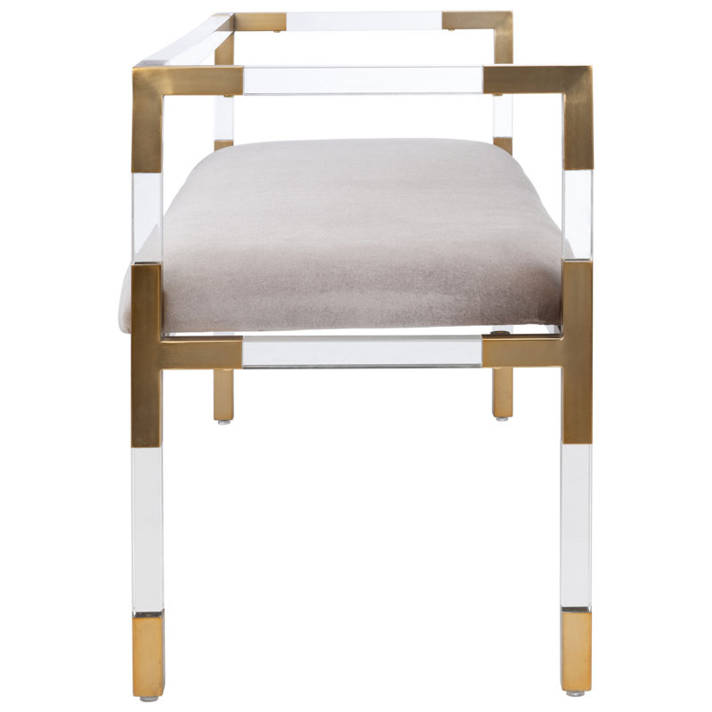 Upholstered Bench, Grey