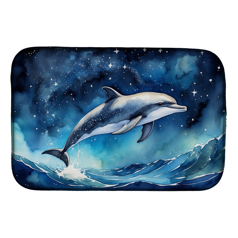 Tapis de séchage Dolphin in a Starry Sea