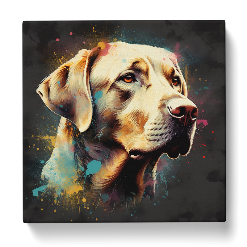 Labrador Retriever Conceptual Art No.2 - Wrapped Canvas, 35cm H x 35cm W x 3cm D