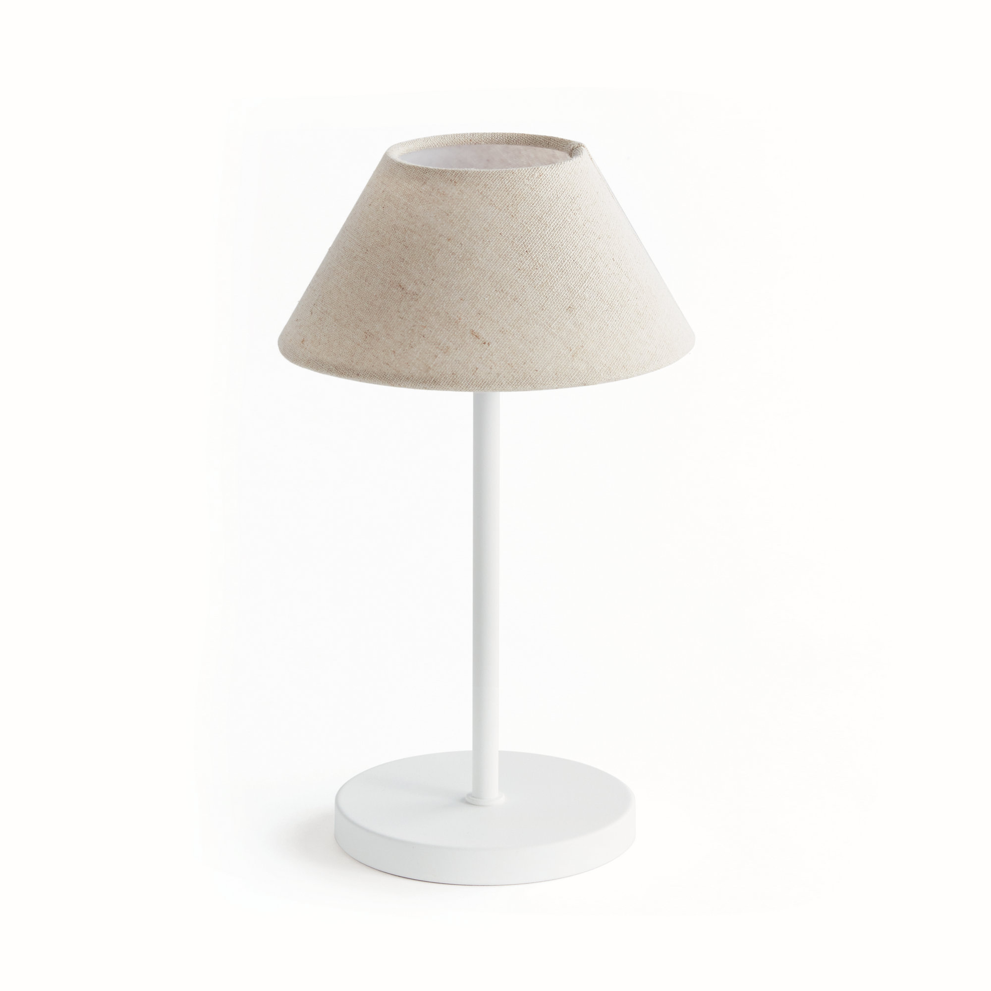 Indoor/Outdoor Lenin Shade CORDLESS LED LAMP, Cream, Cream, 10'' H x 6'' W x 6'' D
