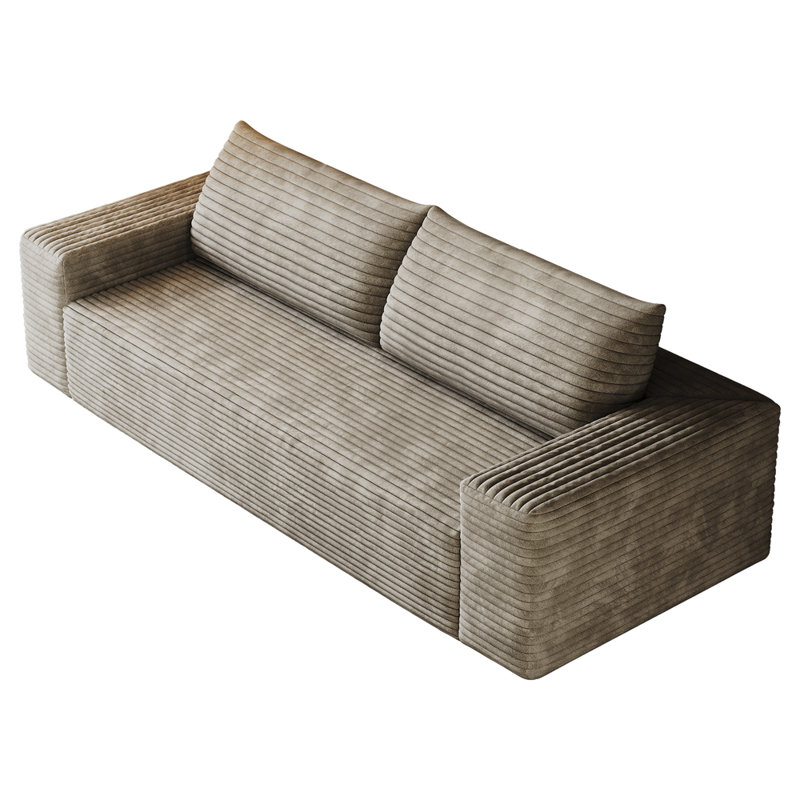 Boneless Elegant Deep Seat Sofa, Camel