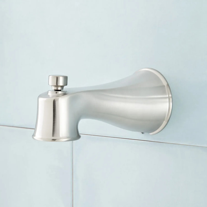 Pendleton Wall Mounted Tub Spout with Diverter, Brushed Nickel
