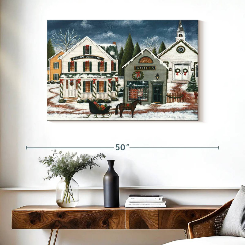 Lelend Christmas Village Dark, 26" H x 39" W