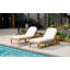 Ensemble de 2 chaises longues d'extérieur-130634692