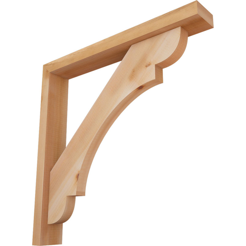 Support de bloc olympique avec entretoise décalée, 24 x 24, Cèdre rouge occidental de l 3 1/2 po (lisse)