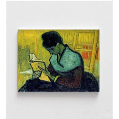 «A Novel Reader» par Vincent Van Gogh, reproduction de portrait de Van Gogh, art mural, reproduction de peinture à l'huile antique, art de portrait classique, art mural