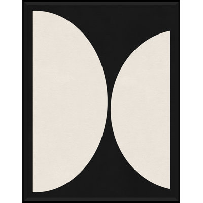 Graphic Shapes In Black And Cream 4 Print