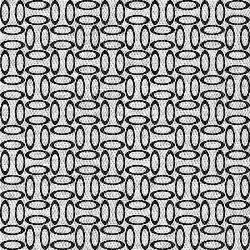 Tapis noir à motif géométrique Kroeker, Carré 8 pi