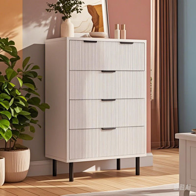 5 Drawer Dresser for Bedroom, Closet Dresser Organizer with Anti-Tipping Device and Metal Legs for Hallway Entryway by Ebern Designs