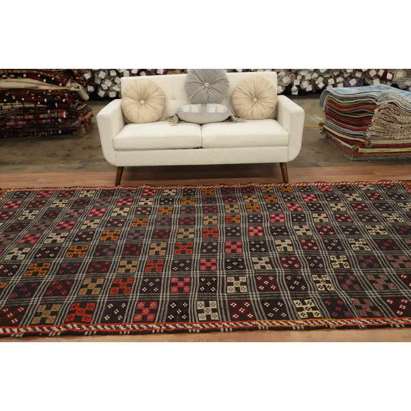 Tapis géométrique en laine 6 x 11