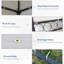Pavillon de jardin crème blanc 10 pi x 13 pi - Double toit pour patio, jardin, pelouse, abri de jardin, terrasse