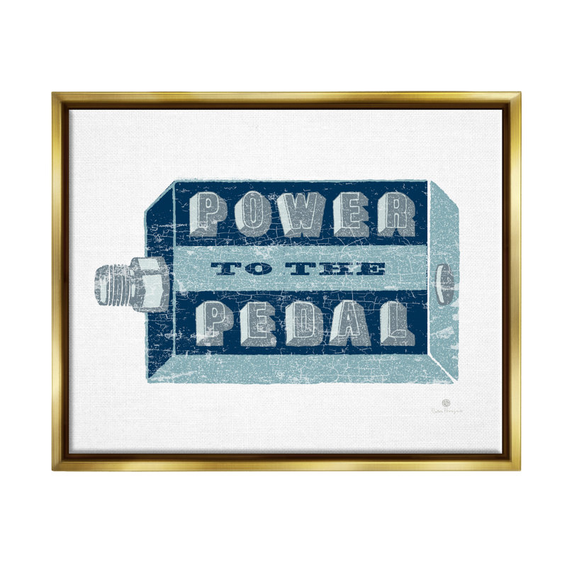 «Power To Pedal Cycling» encadré sur bois par Peter Horjus, impression, H 25 po x l 31 po x P 1,7 po