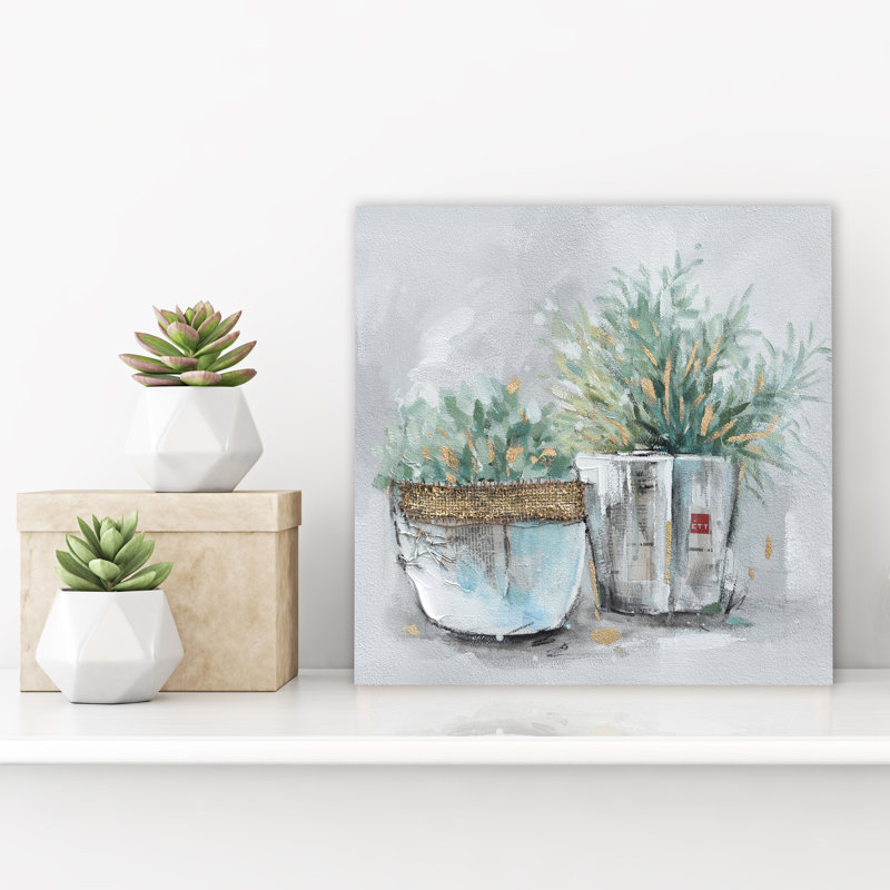 Peinture sur toile tendue, H 12 po x l 12 po x P 1,5 po