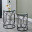 Mel Glass Top Frame Nesting Tables