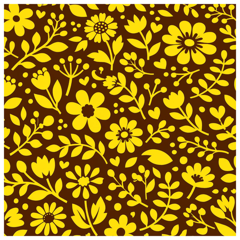 Yellow Floral Pattern Comforter, Twin Extra Long