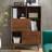 Simple solid wood bookcase