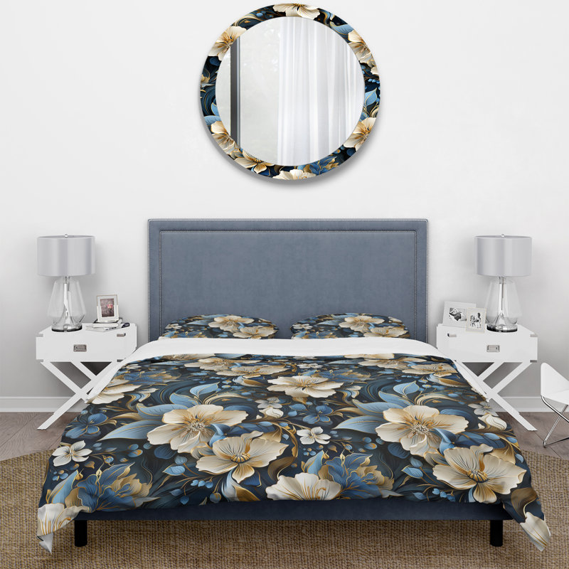 Literie à motif cachemire victorien Elegance, Housse de couette pour très grand lit et 2 très