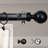 Sphere 1.5" Adjustable Length Drapery Curtain Single Rod-119223090-119223089