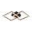 2-light Dimmable Led Square Semi-flush Mount