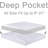 Cooling Mattress Topper for Back Pain – Extra Thick Pillow Top Mattress Pad with Deep Pocket 8-21 Inch, Soft Mattress Protector with 3D Snow Down Alternative Fill-673986963-672350964