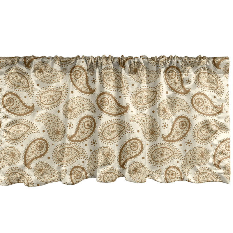 Cantonnière beige Ambesonne, L 18 po x L 42 po