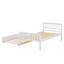 Structure de lit plateforme robuste en bois avec lit gigogne extensible-2015370787