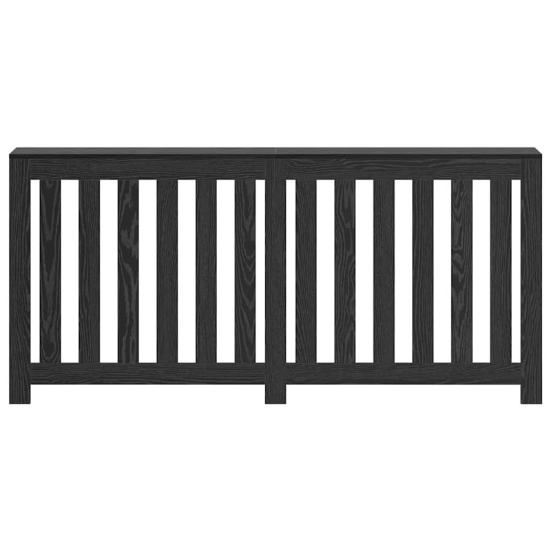 Extra Large Radiator Cover, Black Oak, 175 x 20 x 82 cm, Vertical Slats