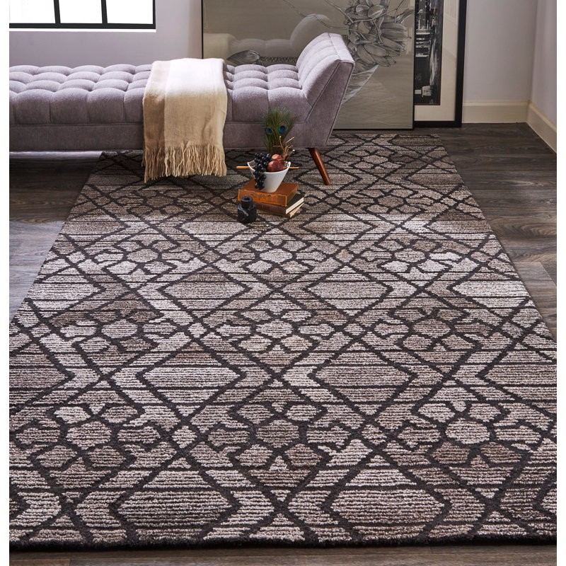 Amirah Wool Geometric Indoor Rug, Rectangle 10' x 14'