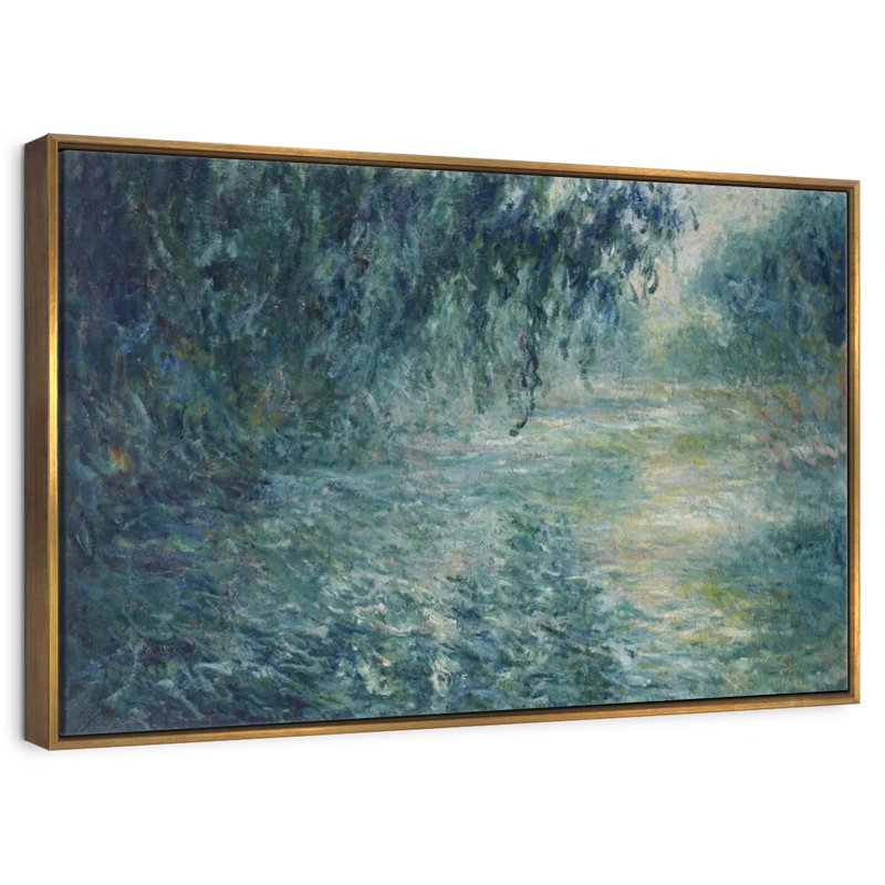 Le matin sur la seine, 1898, 46 po x 31 po, Cadre flottant doré