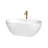 Brooklyn 60'' x 30'' Soaking Acrylic Bathtub with Faucet-97343447