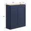 Armoire murale bleu marine Shaker, structure en bouleau massif, boîte d'armoire en contreplaqué, tablette réglable, finition matte douce, plusieurs tailles-134530659