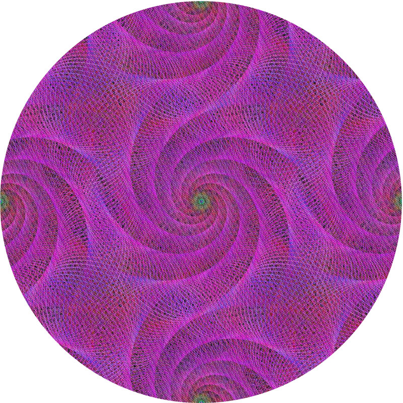 Abstract Indoor Rug, Round 8'