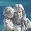 Statue de jardin Jésus aime les petits enfants