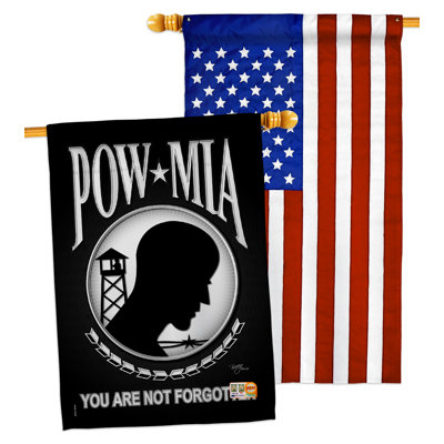 Double Sided 40'' H x 28'' W Polyester Independence Day House Flag