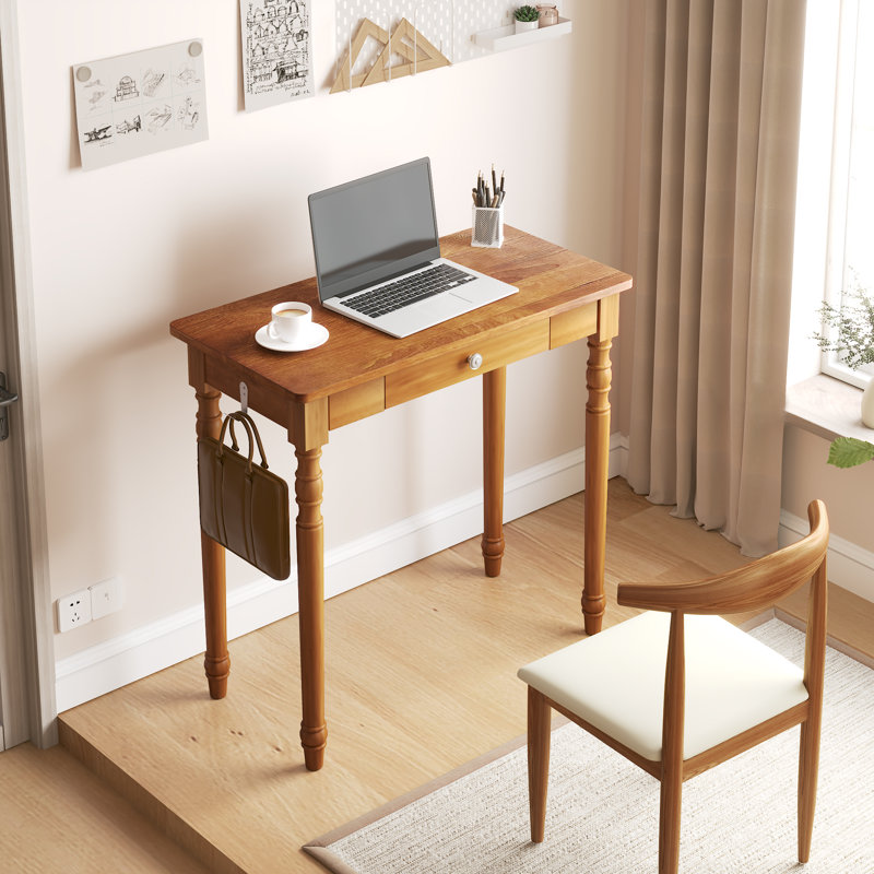 Bureau Mid Century Modern, L 31,5 po x P 15,7 po, Noyer