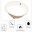 Lavabo de salle de bain encastré en céramique - 19 po x 16 po, blanc, ovale, avec trop-plein, teinture - trop-plein moderne 19 po x 16 po, teint, aspect élégant